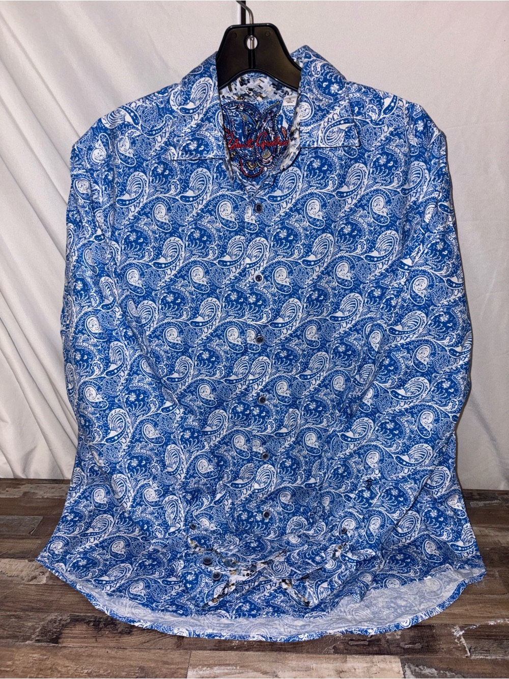 Robert Graham Blue Paisley Long-Sleeve Button-Down Shirt